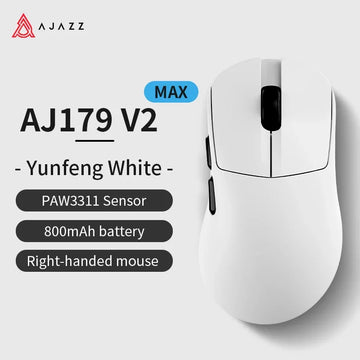 AJAZZ Wireless Gaming Mouse 3 Model With Magnetic Attraction Charging Base PAW3311 Sensor 12000 DPI For PC Laptop AJ179 V2/MAX Apsilon