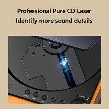 Wooden HIFI CD Player Bluetooth 5.1 Digital Optical Output USB Lossless Playback Wooden CD Music Player Infrared Remote Control Apsilon