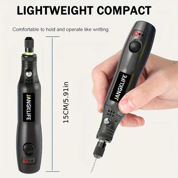 JANGKLIFE USB Cordless Rotary Tool Kit Woodworking Engraving Pen DIY For Jewelry Metal Glass Mini Wireless Drill Apsilon