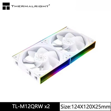 Thermalright TL-M12Q X3 120mm PC Case Cooling Fans, Daisy-Chain | 2000RPM | High Airflow | ARGB | Dual Infinity Mirrors Lighting Apsilon
