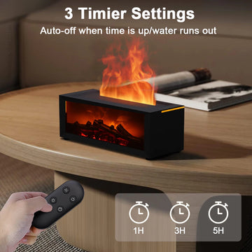 Air Humidifier Essential Oils Humidifiers Home Aroma Humidifier Flame Automatic Fragrance Diffuser With LED Light Remote Control Apsilon