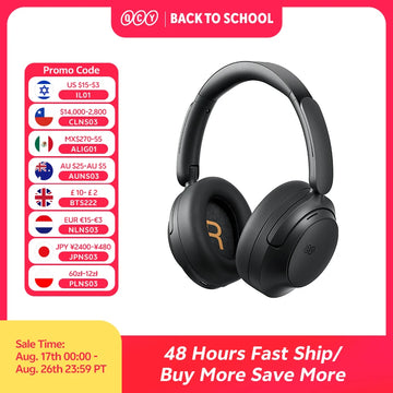 QCY H3S -56dB Adaptive ANC Over Ear Headphone Hi-Res LDAC Spatial Sound Wireless Earphone Bluetooth 6.0 Dual Driver 102H Headset Apsilon