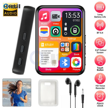 2026 New Bluetooth 5.4 Touch Screen MP3 Player HiFi Lossless Music Play Built-in Speaker 32GB Support Recording E-Book Apsilon