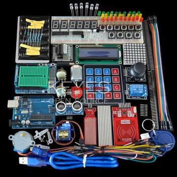 Starter Kit for Arduino Uno R3 - Uno R3 Breadboard and holder Step Motor / Servo /1602 LCD / jumper Wire/ UNO R3 Apsilon