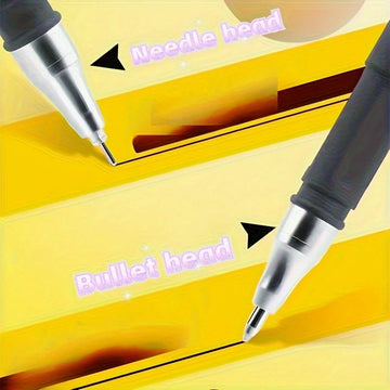 5/10/20pcs Quick-Drying Gel Pens, 0.5mm Fine Tip, Black Ink - Ideal Choice for Office and School clea For school office use only Apsilon