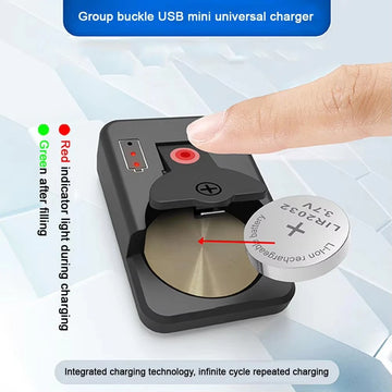 Button Battery Charger With LED Indicator Portable Charger Universal For LIR2016 LIR2025 LIR2032 Accessories Apsilon