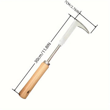 Stainless steel gap weeding tool, L-shaped multi-purpose garden hand tool, used for clearing weeds in yards, terraces, and lanes Apsilon