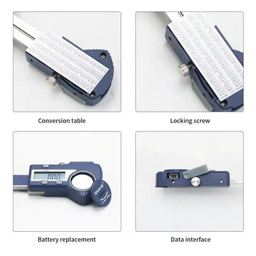 SHAHE Digital Depth Gauge 0-25mm/0-50 mm Tread Depth Gauge For Car Tire Digital Depth Calipers Measuring Tools Apsilon