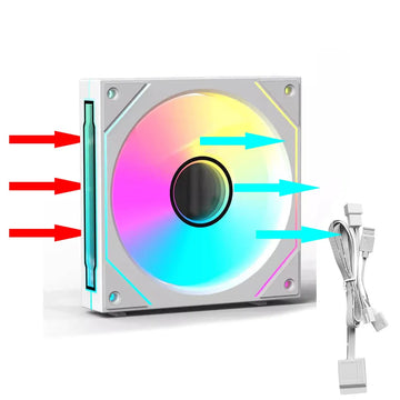 JUMPEAK MX120 240mm 360mm Modular Stackable Splicing PC 120mm Case Cooling Fan ARGB Infinite Mirror For Computer Water Cooler Apsilon