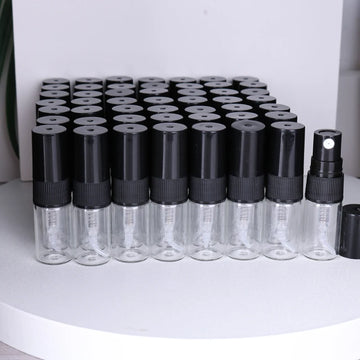 50pcs/batch 2ml transparent glass perfume sub-bottle sample trial pack essential oil perfume container portable Apsilon