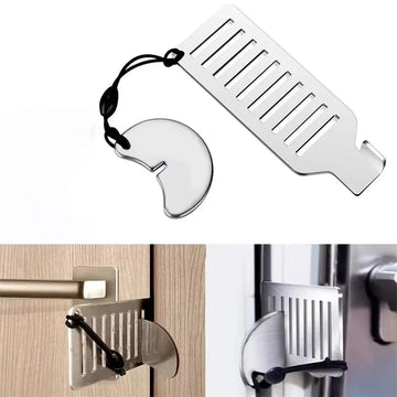 Safety Anti-theft Door Blocker Portable 8cm Stainless Steel Safe Security Tool For Home Privacy Hotel Travel Door Lock Stopper Apsilon