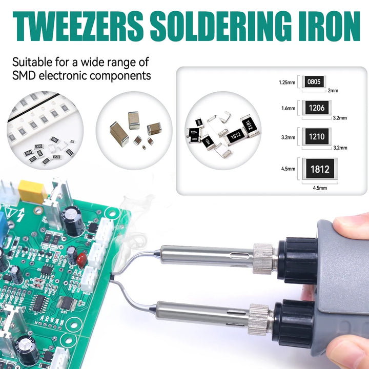 YIHUA 938D Portable Tweezers Soldering Station 110V 220V Soldering Iron Station Chip Desoldering Kit Set SMD Welding Equipment Apsilon