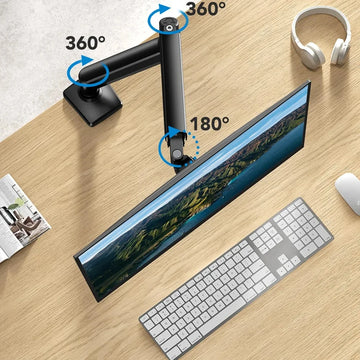 Universal Single Monitor Bracket Up To 32 Inches And 19.8 Lbs Per Screen Computer Desk Mount Stand Adjustable Computer Bracket Apsilon