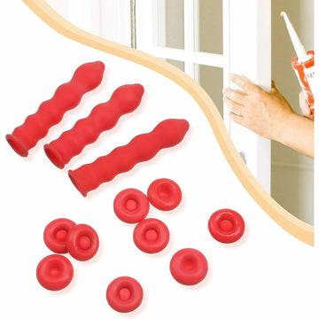 Caulk Cap Glass Glue Tip Sealing Cap Barrel Glue Mouth Protective Cover Caulking Gun Nozzles Cap Red Caulk Saving Cap Apsilon