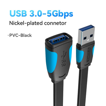 Vention USB 3.0 Extension Cable USB 3.0 2.0 Cable Extender Data Cord for PC Smart TV Xbox One SSD Fast Speed USB Cable Extension Apsilon