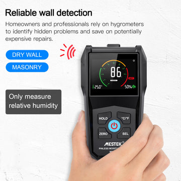 Non-Contact Wood Moisture Meter Inductive Wood Timber Moisture Meter Color Screen Digital Electromagnetic Wood Humidity Tester Apsilon