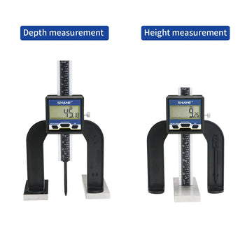 SHAHE Measuring Tool Digital Caliper Mini Digital Height Gauge Depth Guage for Router Table 0-80mm 3 1/8 inch Depth Gauge Apsilon
