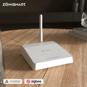 Zemismart Matter Zigbee Gateway with Antenna Smart Home Hub Bridge Works with Tuya App Homekit Google Home App Smartthings App Apsilon