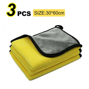 Car Wash Microfiber Towel 30x30/60CM Car Cleaning Drying Cloth Hemming Car Care Cloth Detailing Car Wash Towel Apsilon