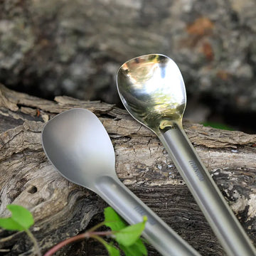 Tiartisan lepel of spork met lange steel voor kamperen