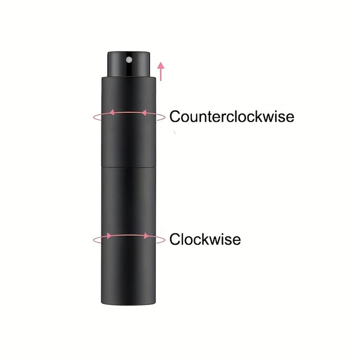 10ml Travel Perfume Sprayer, Refillable Cologne Container, Empty Dispenser Spray Bottle for Mini Sprayer Size (Black) Apsilon