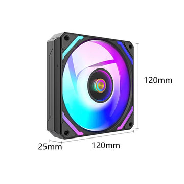UPSIREN WF-120 ARGB PWM 3PCS Chassis fanARGB120mm/4PIN PWM/ Magic Color Wireless Stitching Computer heat dissipation fan Apsilon