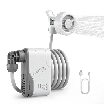 FLEXTAIL Outdoor Camping Shower Portable without Box Electric Shower Pump IPX7 Waterproof for Outdoor Shower, Car Wash, Dishwash Apsilon