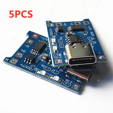 2/5PCS 5V 1A Micro/Type-c/Mini 18650 TP4056 Lithium Battery Charger Module Charging Board With Protection Dual Functions Li-ion Apsilon