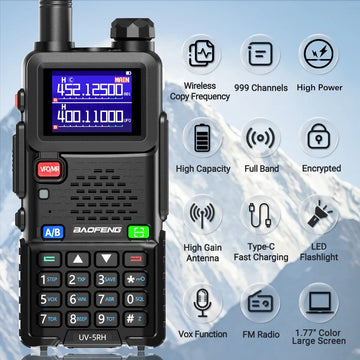 Baofeng UV 5RH 10W Air Band Walkie Talkie Long Range Wirless Copy Frequency Type-C Baofeng UV 5R MINI UV 21 PRO 2 Way Ham Radio Apsilon