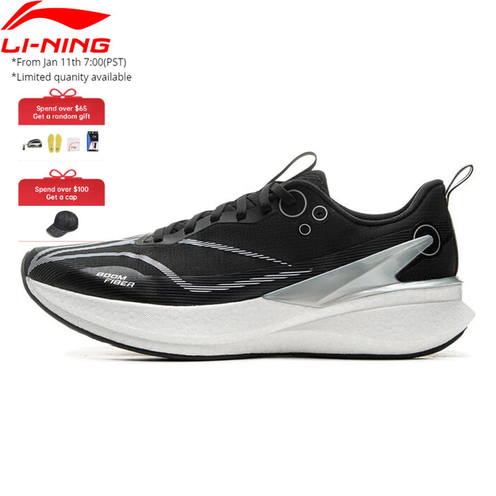 Li-Ning Men's RED HARE 8 PRO Racing Running Shoes BOOM FIBER Cushion Stable Sport Shoes Anti-Slip Wearable Sneakers ARPV003 Apsilon