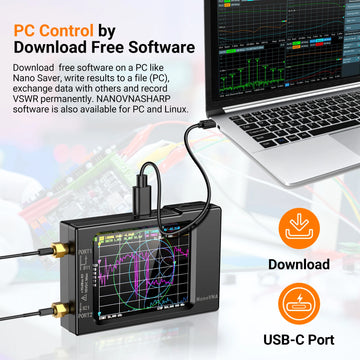 NanoVNA-H Vector Network Antenna Analyzer 10KHz-1.5GHz MF HF VHF UHF W/ Shell SD Card Slot Supprt 32G Digital Nano VNA-H Tester Apsilon