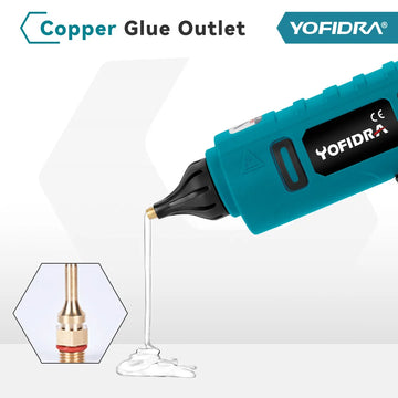 YOFIDRA 260° Hot Glue Gun 100W High Temperature Electric Mini Glue Guns Thermo Repair Power Tool For Makita 18-21V Battery Pin Apsilon