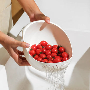 1/3pcs- Colander Rice Bowl Drain Basket Fruit Bowl Washing Drain Basket with Handle Washing Basket Home Kitchen Organizer Apsilon