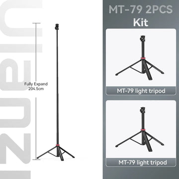 Ulanzi MT-79 2M Portable Universal Tripod Aluminum Alloy Lamp Holder Support LT028 Fill Light Lightweight Camera Action Camera Apsilon