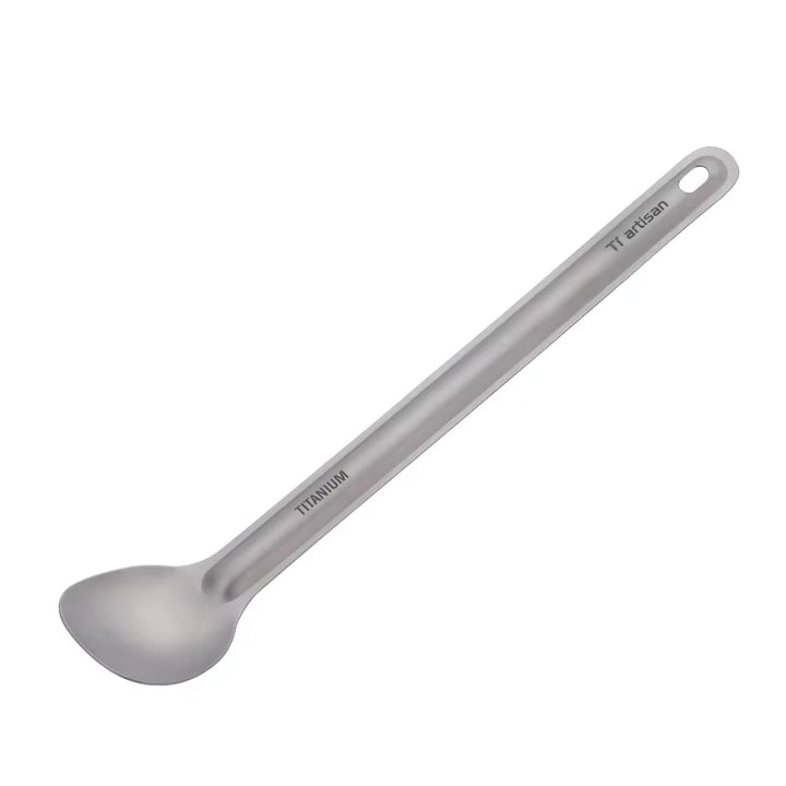 Tiartisan lepel of spork met lange steel voor kamperen