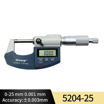 SHAHE 0.001mm Electronic Outside Micrometer 0-25mm Digital Micrometer Electronic Digital Caliper Gauge Apsilon