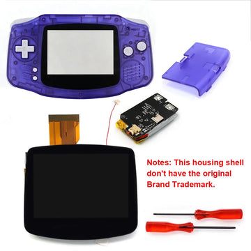 HISPEEDIDO Rechargeable for GBA V5 IPS HD 720x480 Drop-in Screen Kits No Welding Required Desaturation FRM OSD W/Shell Apsilon