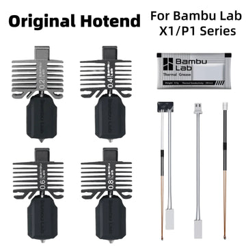 Bambu Original X1/P1 Series Hotend Kit Hardened Steel Nozzle 0.2/0.4/0.6/0.8mm For Bambu lab X1C X1 P1P P1S 3D Printer Parts Apsilon