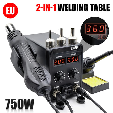 8898 2 in 1 Soldering Station Digital Display Hot Air Gun Welding Rework For Cell-Phone BGA SMD PCB IC Repair Solder Iron Tools Apsilon