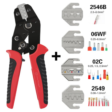 Crimping Tool Set Pressed Pliers Electrician Tools Electrical Terminals Clamp Electronics Pressing Connector Hand Jaws 58B 2549 Apsilon