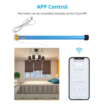 Zemismart WiFi Electric Roller Blind Motor Automatic Engine for 37mm 38mm Tube Works with Tuya Alexa Google Home Voice Control Apsilon