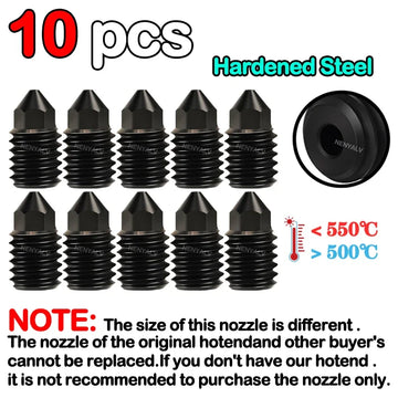 For Brass Hardened Steel Nozzle 3D Printer Hotend Kit For Bambu Lab A1/A1 Mini 0.2/0.4/0.6/0.8MM Silicone Brush Assembly Apsilon