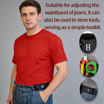 2Pcs Adjustable Buckleless Belt Hook Elastic Velcro Waist Buckle Waist Belt For Men‘s Gift Casual Belt With Buckle Apsilon