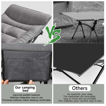 Outdoor Camping Bed Folding Garden Single Nap Bed with Storage Bag Portable Sleeping Cot for Office Home Beach Travel Hiking Bed Apsilon