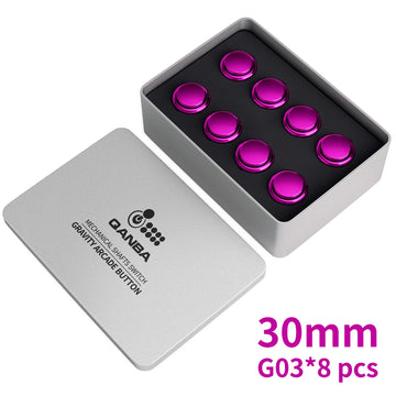 QANBA Gravity KS Arcade buttons metallic color 30mm Mechanical Pushbutton switch Plated buttons DIY Parts (8 Pcs） Apsilon