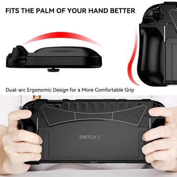 Upgraded protective case for 2025 Switch 2 ergonomic and comfortable TPU grip shell for NS Switch 2 protective case accessories Apsilon