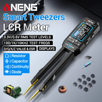 ANENG GN703 Smart Tweezers LCR Meter Professional SMD ESR Test Capacitance Resistance Inductance Digital LCR Bridge Calibration Apsilon