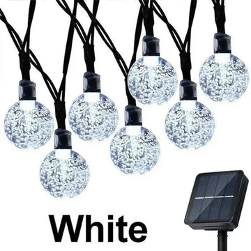 Solar String Lights Outdoor Crystal Fairy Light Chritmas Garland 8 Modes Waterproof Patio Light for Garden Party Decor Apsilon