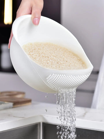 1/3pcs- Colander Rice Bowl Drain Basket Fruit Bowl Washing Drain Basket with Handle Washing Basket Home Kitchen Organizer Apsilon