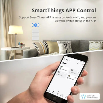 Zemismart Matter WiFi 1 2 3 4 6 Gangs Smart Wall Light Switch Neutral Required with Big Button SmartThings App Homekit Control Apsilon